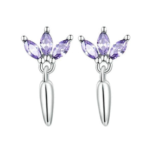 Leaf Purple Earrings