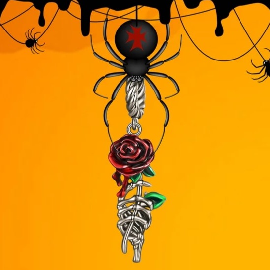 &quot;Pushing Roses&quot; Dangle Charm | EN