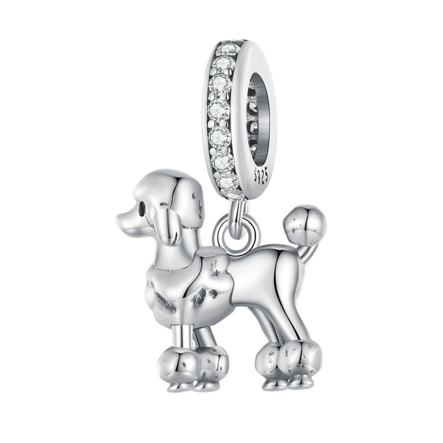 Fancy Poodle Dangle Charm | CZ