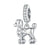 Fancy Poodle Dangle Charm | CZ