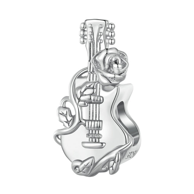 Rose &amp; Guitar Charm
