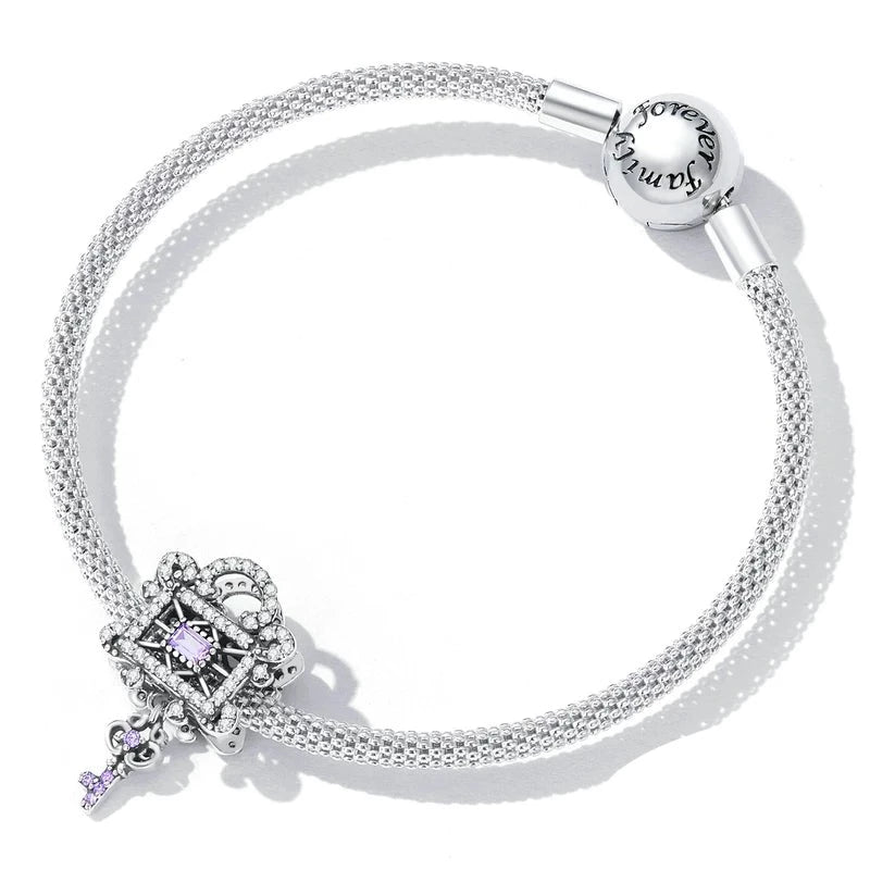 Lock &amp; Key Dangle Charm | CZ