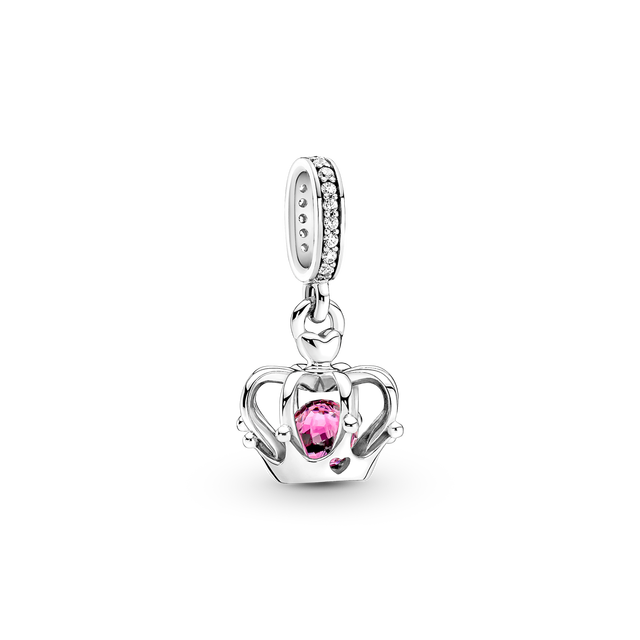 Hidden Gem Crown Dangle Charm CZ