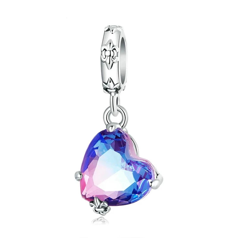 Dazzling Heart Dangle Charm | CZ