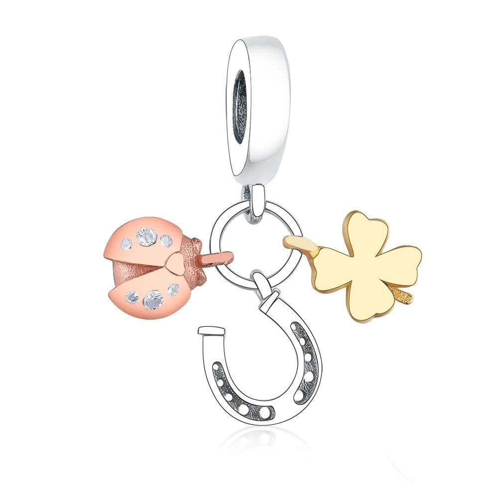 Clover, Ladybug & Horseshoe Dangle Charm | RGP CZ