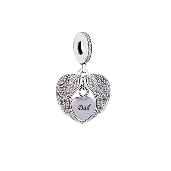 Angel Wing & Shell Pearl Dangle Charm - 925 Sterling Silver Bead For DIY Bracelets & Necklaces - View #6