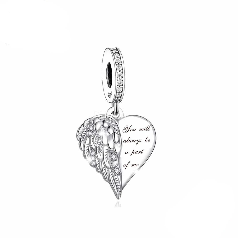 &quot;You Will Always Be a Part of Me&quot; Dangle Charm | CZ