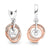 Always Together Dangle Charm in Sterling Silver with Interlocking Design and CZ Accents, Symbolizing Connection and Love