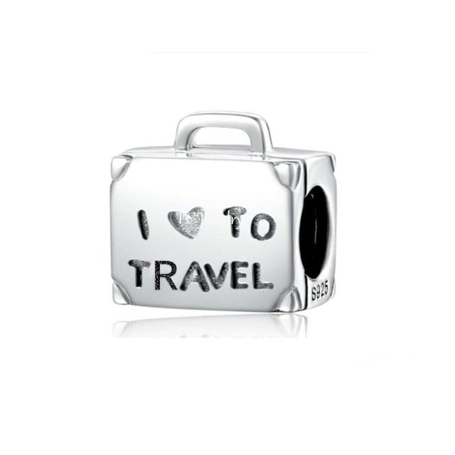 I Love to Travel Luggage Charm
