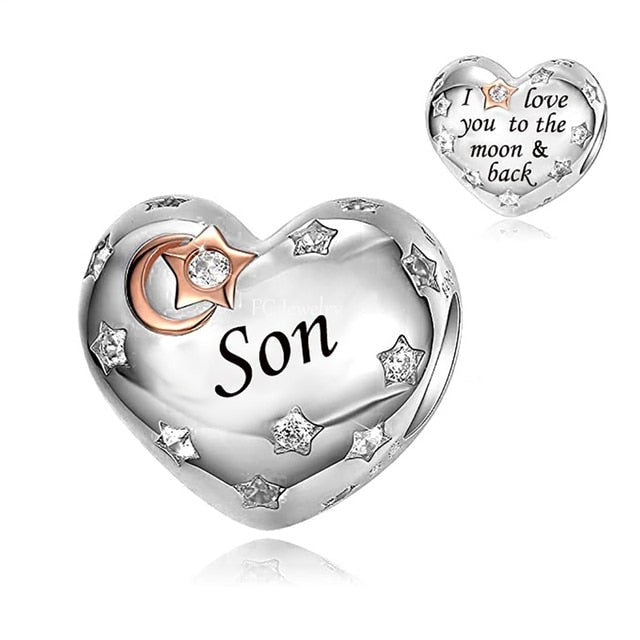 &quot;Son&quot; Love You to the Moon and Back Charm | RGP CZ