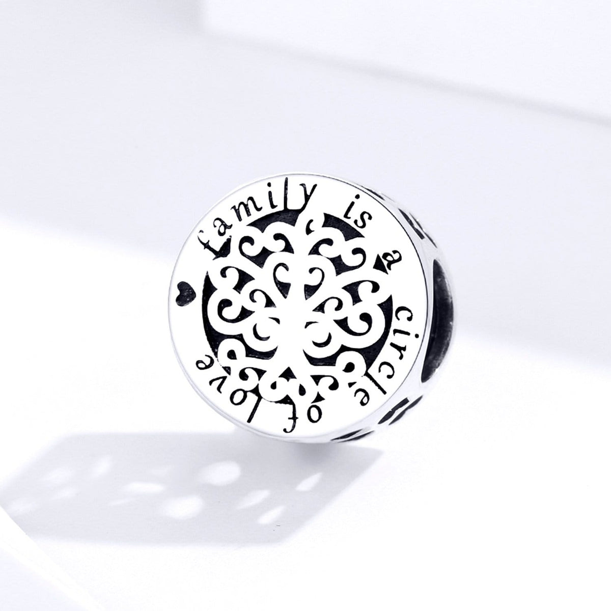 &quot;Family Is A Circle Of Love&quot; Tree Of Life Charm
