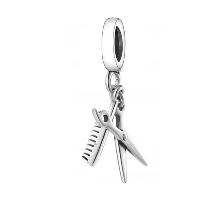 Comb &amp; Scissors Dangle Charm