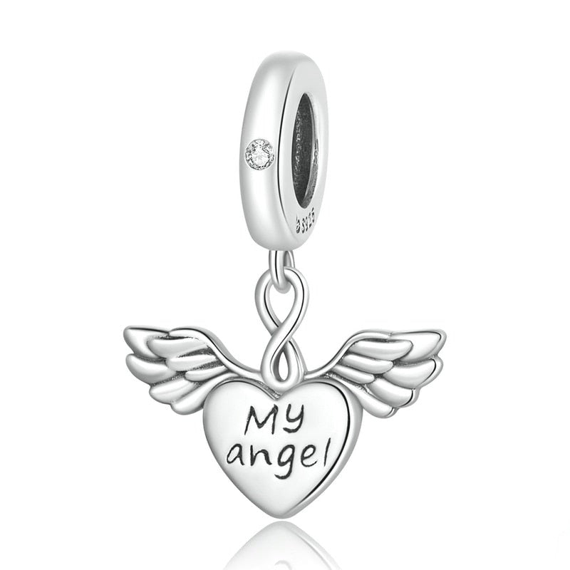 Keep your guardian angel close with our Petite My Angel Charm. Made from high-quality Sterling Silver and featuring a beautiful design, this charm is the perfect way to show your faith and belief in angels. With its intricate details and heartfelt message, this charm is sure to be treasured for years to come.