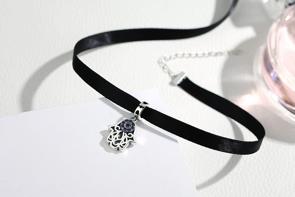 Baroque Hamsa Hand Protection Dangle Charm | CZ