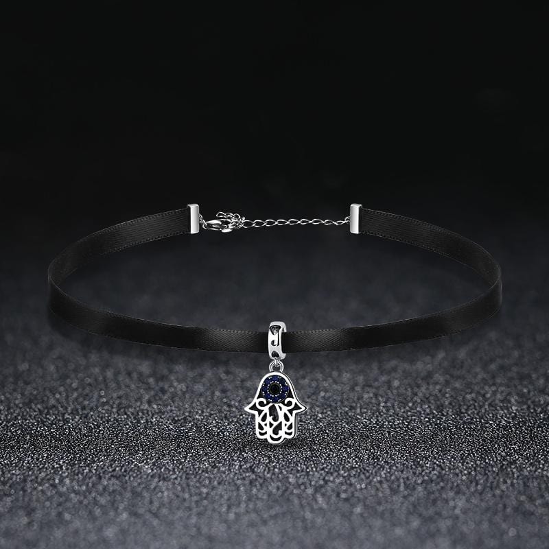 Baroque Hamsa Hand Protection Dangle Charm | CZ