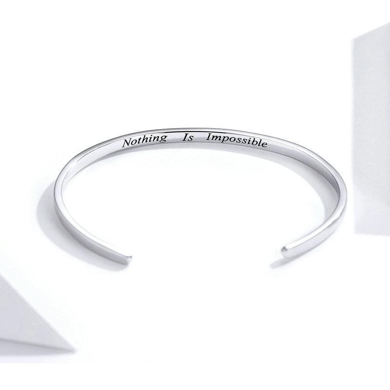 Courage Bangle &quot;Nothing is impossible&quot; From CharmSA Image 3