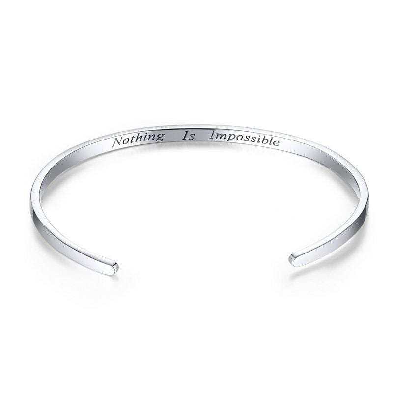 Courage Bangle &quot;Nothing is impossible&quot; From CharmSA Image 1