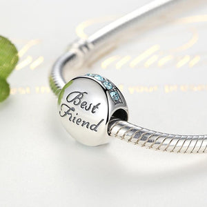 "Best Friend" Engraved Charm | CZ