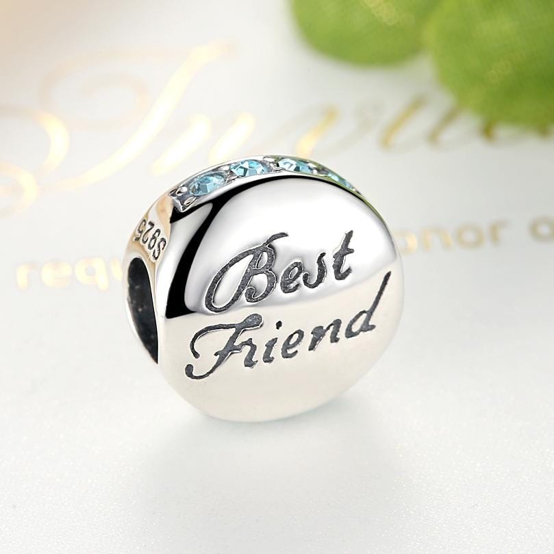 &quot;Best Friend&quot; Engraved Charm | CZ
