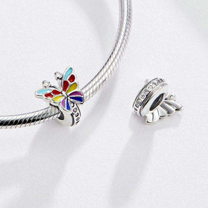 Pandora Compatible 925 sterling silver Colorful Butterfly Charm From CharmSA Image 4