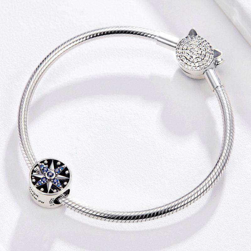 Pandora Compatible 925 sterling silver Compass Round Ship Charm From CharmSA Image 2