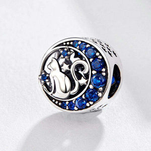 Pandora Compatible 925 sterling silver Blue Moon Naughty Cat Charm From CharmSA Image 3