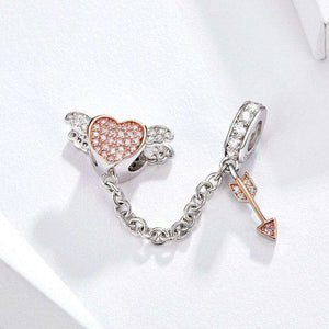 Pandora Compatible 925 sterling silver Arrow of Cupid Heart Wing charm From CharmSA Image 3