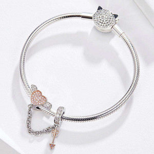 Pandora Compatible 925 sterling silver Arrow of Cupid Heart Wing charm From CharmSA Image 2