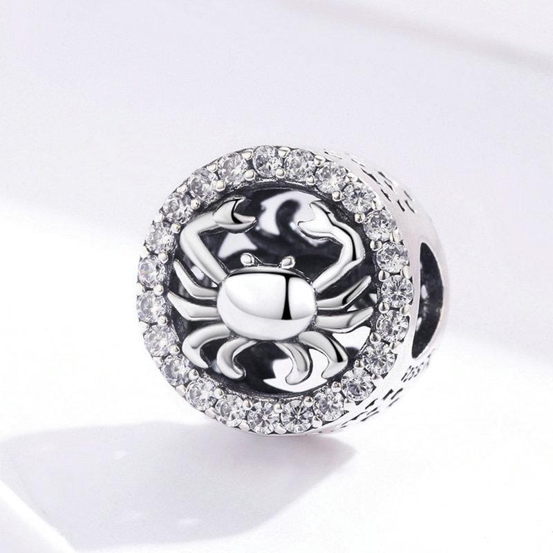 Crabby Round Charm | CZ