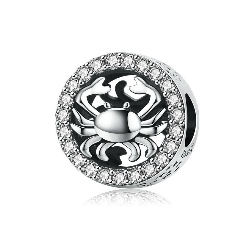 Crabby Round Charm | CZ