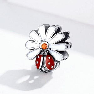 Pandora Compatible 925 sterling silver Ladybug Daisy Flower Charm From CharmSA Image 2