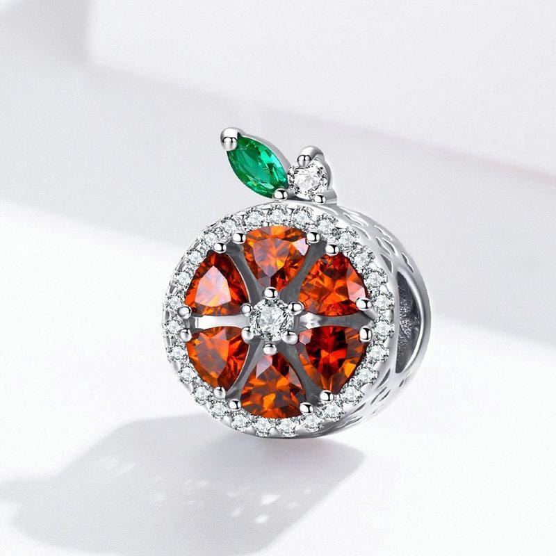 Pandora Compatible 925 sterling silver Red Grapefruit Round Charm From CharmSA Image 2