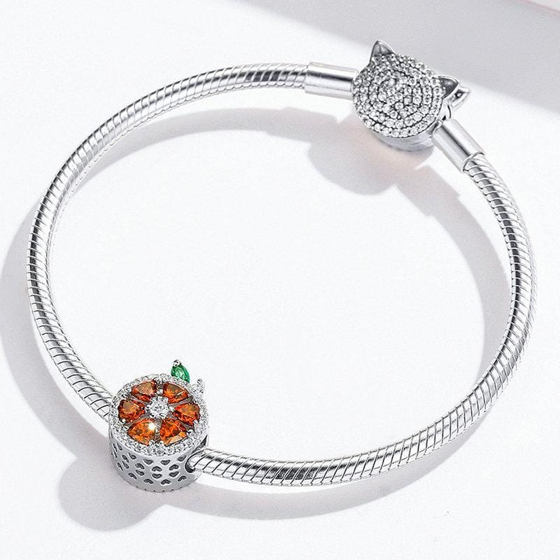 Pandora Compatible 925 sterling silver Red Grapefruit Round Charm From CharmSA Image 4