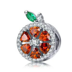 Pandora Compatible 925 sterling silver Red Grapefruit Round Charm From CharmSA Image 1
