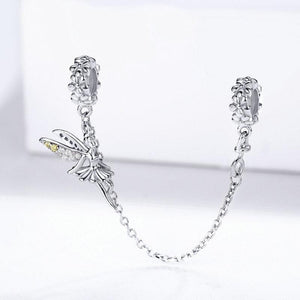 Pandora Compatible 925 sterling silver Fairy Design Safety Chain Charm From CharmSA Image 2