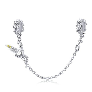 Pandora Compatible 925 sterling silver Fairy Design Safety Chain Charm From CharmSA Image 1