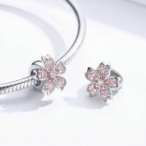 Pandora Compatible 925 sterling silver Cherry blossom Flower Charm Stopper From CharmSA Image 3