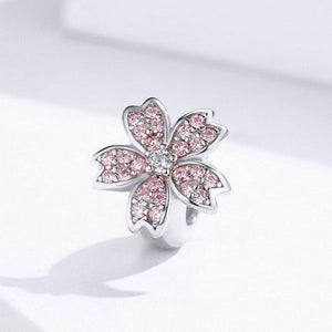 Pandora Compatible 925 sterling silver Cherry blossom Flower Charm Stopper From CharmSA Image 2