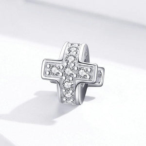 Pandora Compatible 925 sterling silver Cross Stopper Charm From CharmSA Image 3