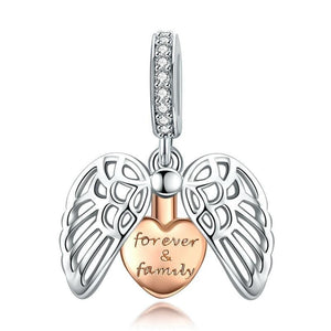 Pandora Compatible 925 sterling silver Guardian Wings Family Charm From CharmSA Image 1