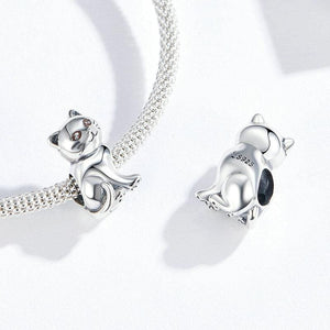 Pandora Compatible 925 sterling silver Cute Baby Cat Charm From CharmSA Image 2