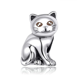 Pandora Compatible 925 sterling silver Cute Baby Cat Charm From CharmSA Image 1