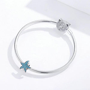 Pandora Compatible 925 sterling silver Blue Starfish Stopper From CharmSA Image 2