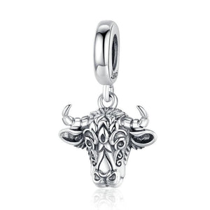 Pandora Compatible 925 sterling silver Bull Dangle Charm From CharmSA Image 1