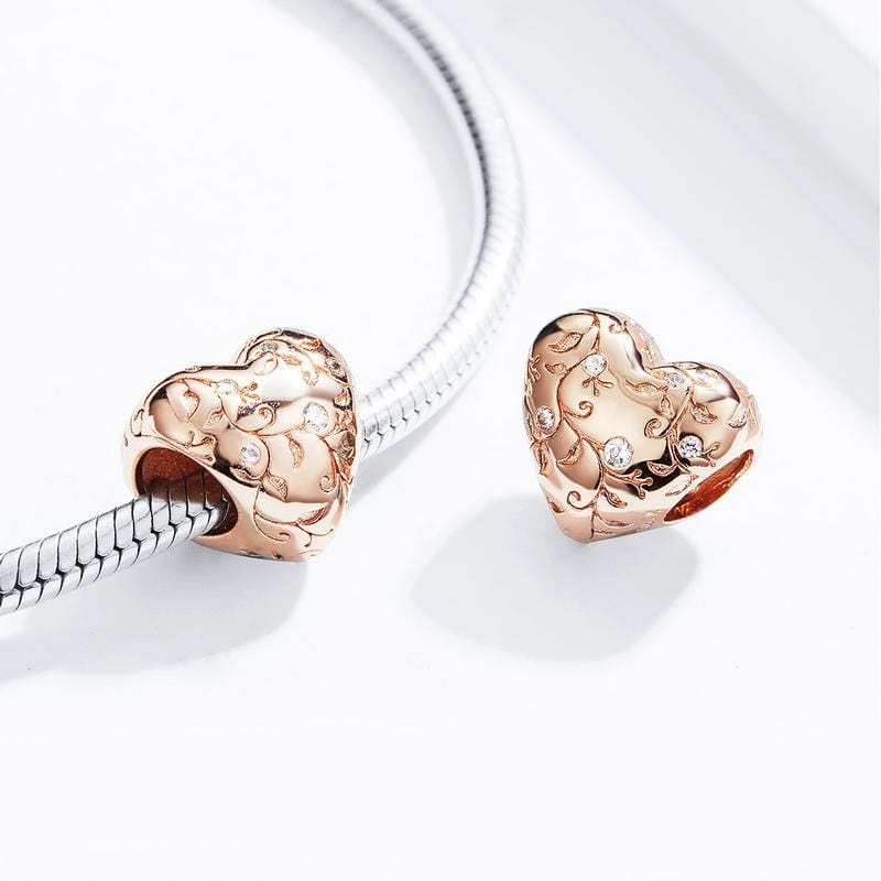 Patterned Heart Charm | RGP CZ