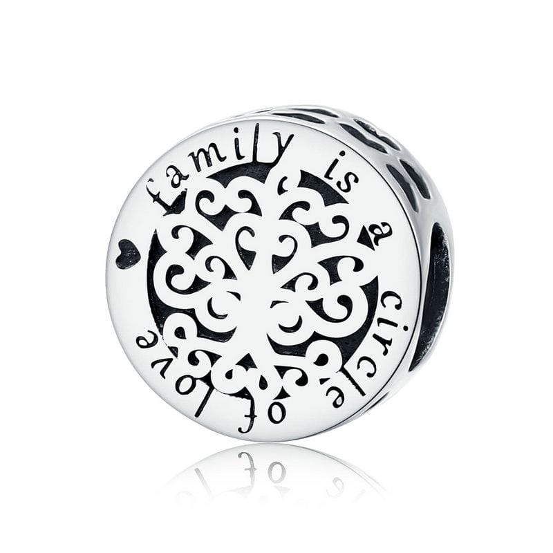 &quot;Family Is A Circle Of Love&quot; Tree Of Life Charm