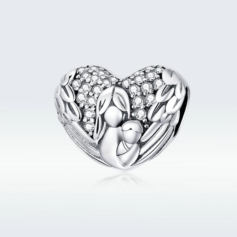"Thank You & Love You" Heart Charm | CZ
