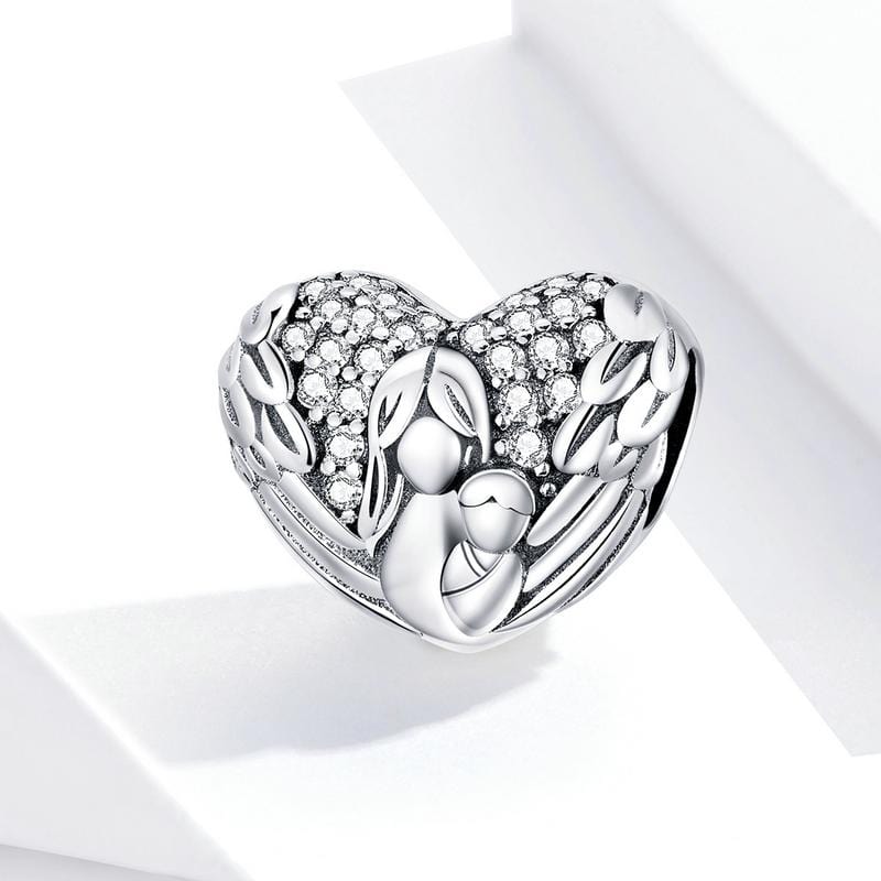 "Thank You & Love You" Heart Charm | CZ