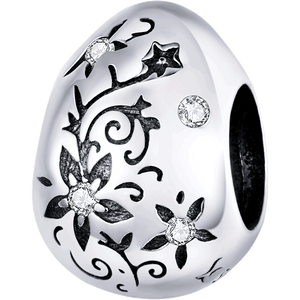 Patterned Easter Egg Charm | CZ