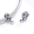 Flowery Heart Dangle Charm | CZ